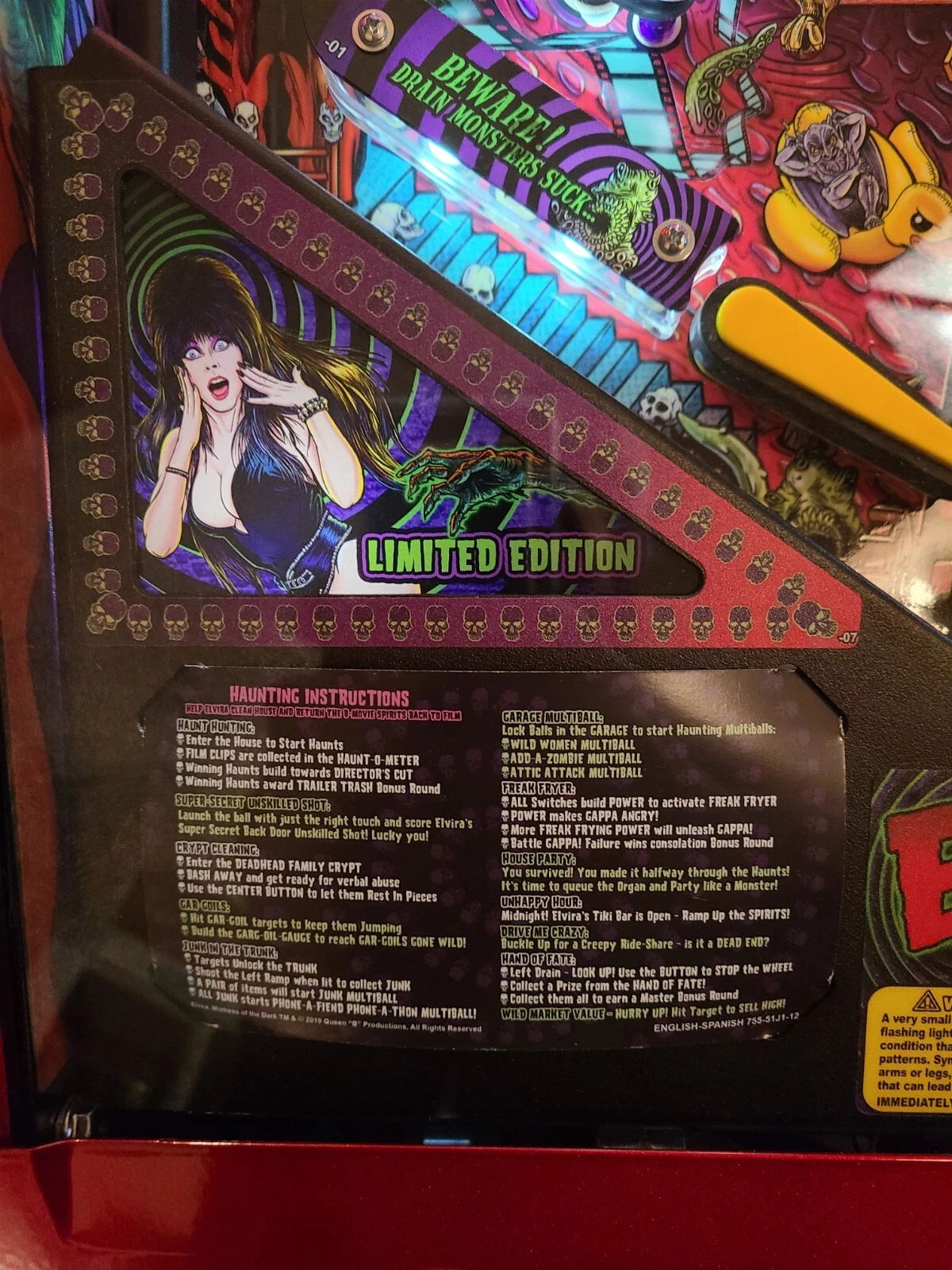 Elvira House of Horrors Limited Edition Pinball - Image 7